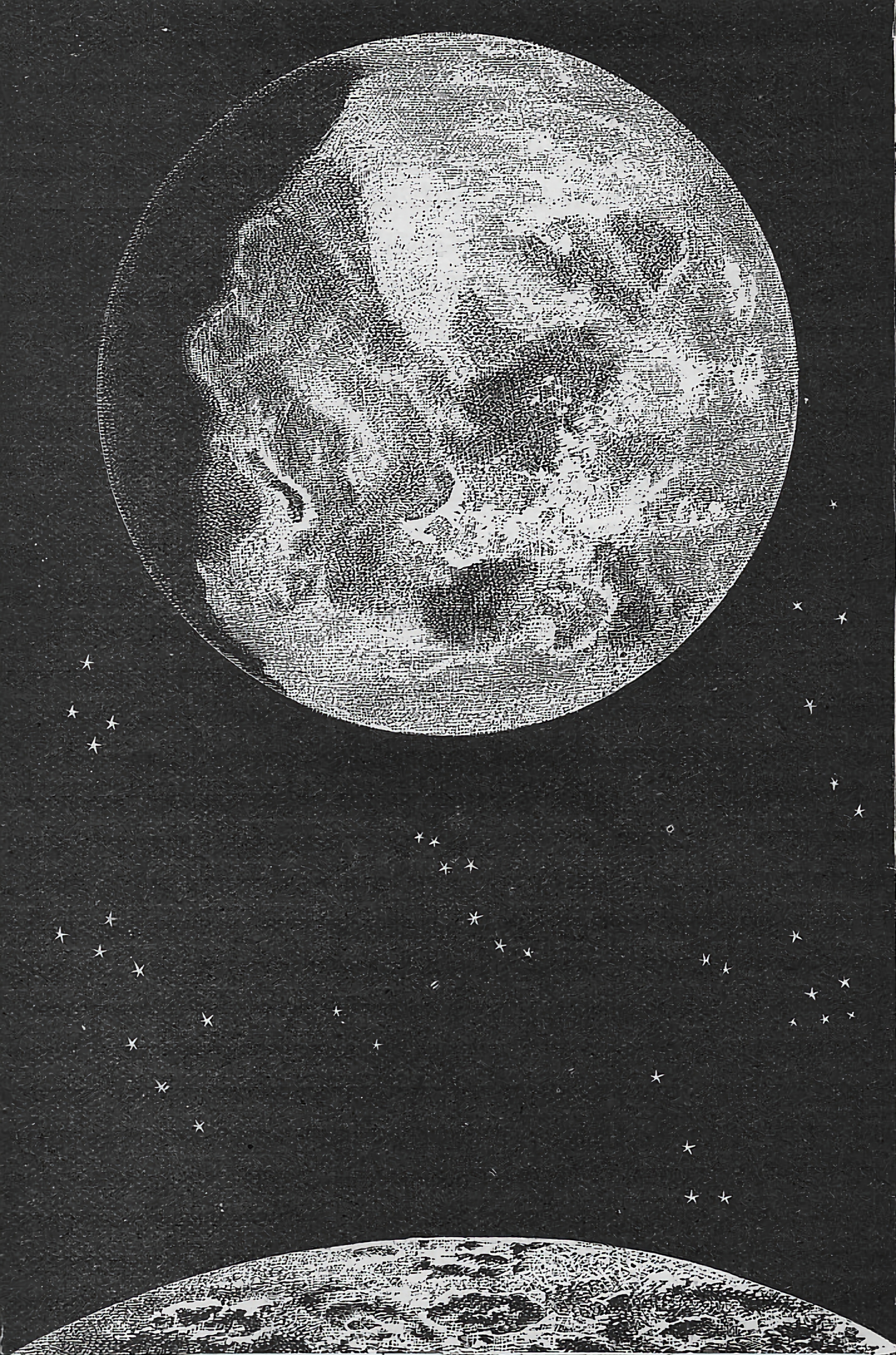 Unknown illustrator, The Earth, as seen from the Moon, 1894